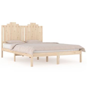 Cama Matrimonial | Cama Doble | Estructura De Cama Doble Sin Colchón Madera Maciza Cfw17807
