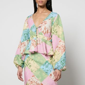 Kitri Irene Toile De Jouy Lyocell-Blend Top - UK 8