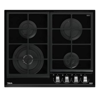 Teka GZC 64320 XB Placa de Gas Butano 4 Zonas 60cm Cristal Negro