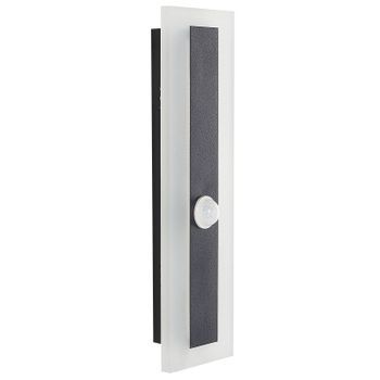 Lámpara De Pared Led De Metal Negro 30 Cm Acero Acrílico Sensor Movimiento Savane
