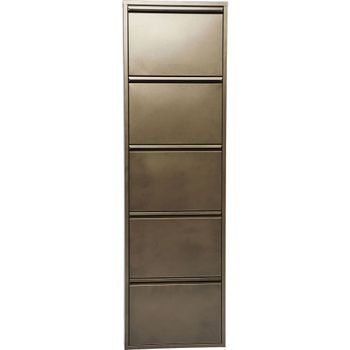 Zapatero de 5 compartimentos bronce
