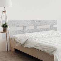 dhome cabecero acabado marmol 160cm dual horizontal estilo valla con patas madera reciclada dm herrajes incluidos 160cm dual horizontal valla acabado marmol