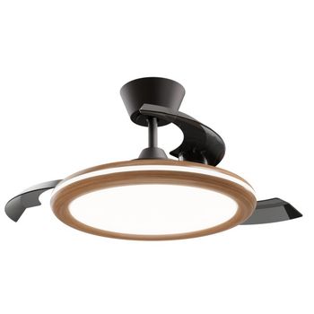 Ventilador led aspas retráctiles bombay estilo s cct dim (26+9w)