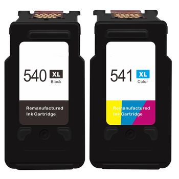 Cartuchos de Tinta Compatibles con Impresoras Canon 540 y 541 XL, Compatibles con Cartuchos para Canon TS5150, TS5151, MG4250, MG3650, MG3650s, MG3350, MG3600, MX475 （1 Negro Y  1 Color）