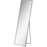homcom espejo grande de pie espejo de pared espejo de cuerpo entero 1615 cm plateado