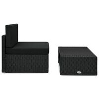conjunto de muebles de jardin 2 uds  mesa y sillas ratan sintetico negro