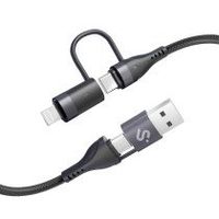 cable 4 en 1 usb-ac-clightning hasta 60w carga rapida 1m top subblim