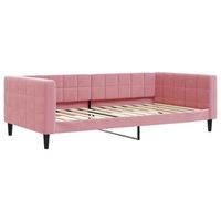 sofa cama terciopelo rosa 100x200 cm