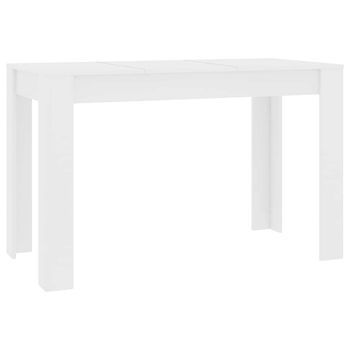 Mesa De Comedor - Mesa De Cocina De Madera De Ingeniería Blanco 120x60x76 Cm