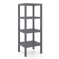 costway estanteria plastico 4 niveles estante organizador estrecho multiusos sin herramientas bano sala lavanderia 38 x 325 x 99cm gris