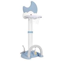 juego de aro de baloncesto para ninos 4 en 1 con baloncesto y aro futbol y soporte de baloncesto de lanzamiento de aros azul