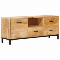 soportes para tv marron 110 x 30 x 46 cm madera de mango maciza vidaxl