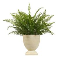 planta artificial de seda helecho flor de rosa h80cm