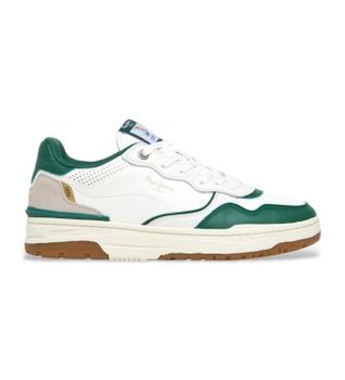 Pepe Jeans para hombre. PMS00039 Zapatillas Chester Ivy blanco (42), Plano, Cordones, Casual