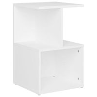mesita de noche mesilla madera de ingenieria blanca 35x35x55 cm