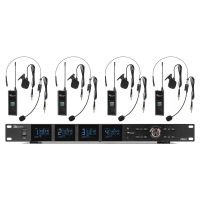 microfono power dynamics pd524b inalambrico diadema condensador 100 canales