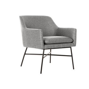 Sillon Poliester Metal 66x62x76,5 Gris Claro