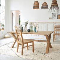 mesa de teca maciza reciclada para 6 pers