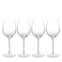 set de 4 copas de vino tinto de vidrio transparente h21