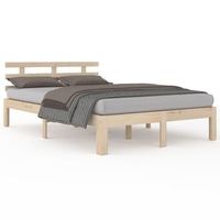 estructura de cama doble sin colchon 135x190 cm vidaxl