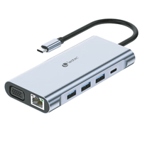 leotec docking station 11-1 1usb-c pd100 3usb30 1usb-c 1 hdmi 1vga 1tjsd mcsd