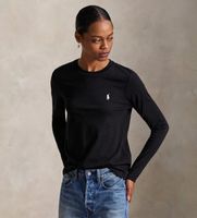 polo ralph lauren para mujer 211b14604004 camiseta classic fit de punto de algodon negro s casual manga larga