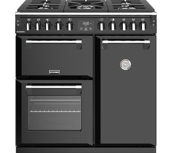 STOVES Richmond S900DF CC 90 cm Dual Fuel Range Cooker - Black, Black