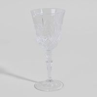 copa de coctel grande de cristal tallado transparente