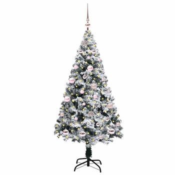 Árbol De Navidad Artificial Verde 150 Cm Pvc Y Acero Y Plástico