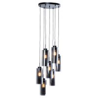 lampara colgante vidrio gris