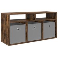 mueble bajo con cajon roble ahumado 87 x 275 x 43 cm vidaxl