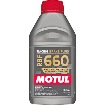 Líquido de frenos y embrague Motul DOT 4 Racing RBF660 0.5lt