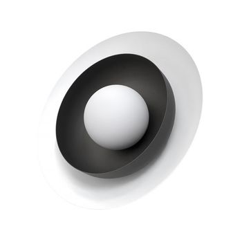 Aplique de pared kumi blanco+negro