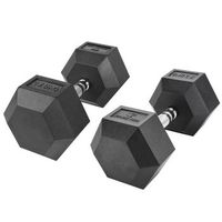 mancuernas hexagonales 275kg fitness tech set 2 unidades