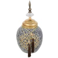 jarron de ceramica  dorado d165x31h cm