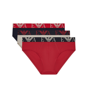 emporio armani para hombre em000258af20668 set 3 slips prest rojo taupe marino s homewear algodon