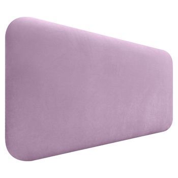 Dhome Cabecero Tapizado En Terciopelo Liso Redondeado Para Pared Acústicos Cabeceros Absorbentes Cabezal Cama Dormitorio (rosa, 80cm)