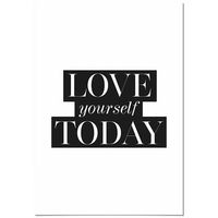 panorama cuadro de aluminio love yourself today 100x70 cm