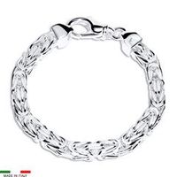 pulsera bizantina de plata 925 75mm