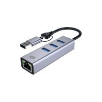 adaptador de red usb-c a gigabit conceptronic abby25g alambrico gris