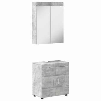 Juego De Muebles De Baño Tulum 2 Uds. Gris Concreto Vidaxl