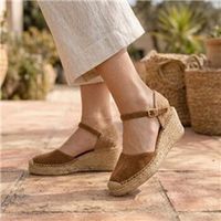 lolas zapatos de tacon alpargata kora 3 cuerdas ante para mujer