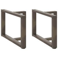 vidaxl patas para mesa de centro en forma de t 2 unidades color negro 60 x 25 x 42-43 cm acero