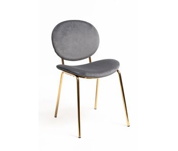 Silla lenor golden terciopelo - gris
