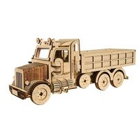 maqueta de madera 3d con movimiento mecanico diseno de camion pesado 190 piezas 293x13x12 cm color multicolor
