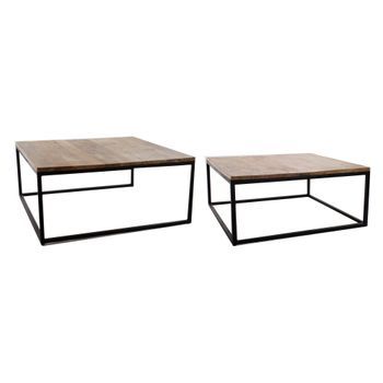 Mesa Centro Set 2 Metal Mango 90x90x40 26,24