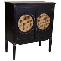 recibidor-aparador de madera negro 80x38x90