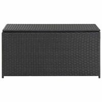 caja de almacenaje de jardin  arcon de jardin  baul jardin ratan sintetico negro 100x50x50 cm