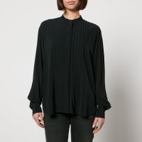 marant etoile amel pleated chiffon blouse - fr 34uk 6