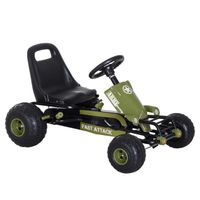 homcom go kart coche de pedales racing deportivo con asiento ajustable embrague y freno para ninos 3-6 anos carga 35kg 99x65x56cm   aosom espana